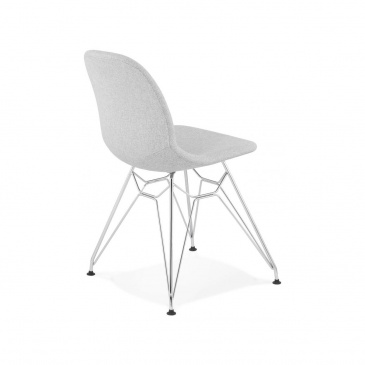 Krzesło Kokoon Design Pika jasnoszare nogi chromowane