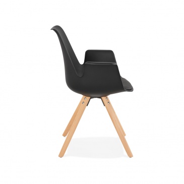 Krzesło Kokoon Design Skanor czarne nogi drewniane