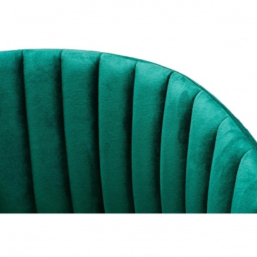 Krzesło MARGO SILVER ciemny zielony - welur, podstawa chromowana