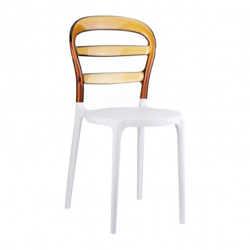 Krzesło Miss Bibi white/amber transp.