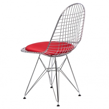 Krzesło z poduszką D2 Net czerwone