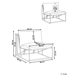 Krzesło ogrodowe z poduszką PICO Metal Jasnobeżowy Krzesło ogrodowe z poduszką PICO Metal Jasnobeżowy