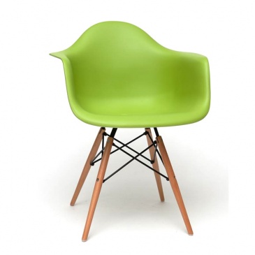 Krzesło P018W zielone, drewniane nogi