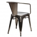 Krzesło D2 Paris Arms w kolorze metalu 