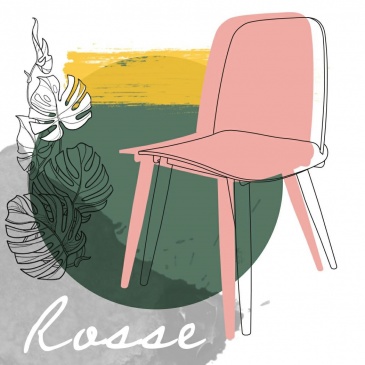 Krzesło Rosse różowe