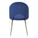 Krzesło Solie Velvet niebieskie/złote