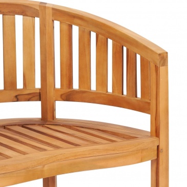 Krzesło w kształcie banana, lite drewno tekowe