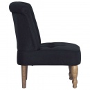 Krzesło w stylu francuskim czarne materiałowe