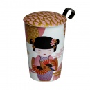 Kubek 350 ml z zaparzaczką do herbaty Eigenart Little Geisha różowy EA-3673411