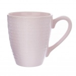 Kubek ceramiczny z uchem, do kawy, herbaty, 430 ml, różowy