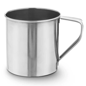 Kubek, garnek stalowy z uchwytem, turystyczny, 10 cm, 0,6 l