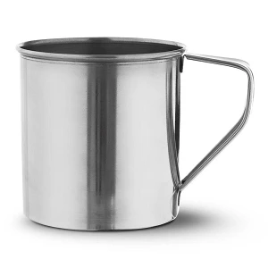 Kubek, garnek stalowy z uchwytem, turystyczny, 8 cm, 0,3 l