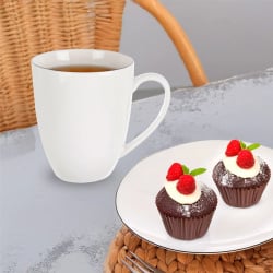 Kubek porcelanowy biały DECORA 390 ml
