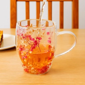 Kubek szklany termiczny z podwójną ścianką DOUBLE 360 ml