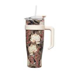 Kubek termiczny z uchwytem fleur 1,2l     beżowy