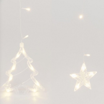 Kurtyna świetlna gwiazdy choinki świąteczna girlanda zewnętrzna na balkon taras dom 138 led 2,2 m