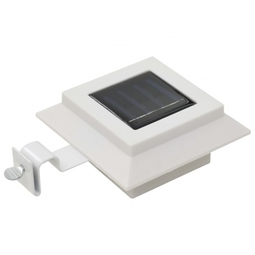 Kwadratowe lampy solarne na zewnątrz, 6 szt., LED, 12 cm, białe