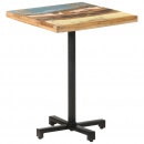 Kwadratowy stolik bistro, 60x60x75 cm, lite drewno z odzysku