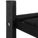 Kwietnik 2-poziomowy na doniczki drewniany czarny 66 cm