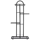 Kwietnik 4-poziomowy na doniczki metalowy czarny 80 cm - zdjęcie 10