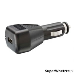 Ładowarka samochodowa USB do latarek Ledlenser czarna