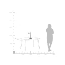 Lampa biurkowa betonowa jasnoszara MISTAGO