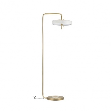 Lampa podłogowa ARTDECO biało - złota 162 cm