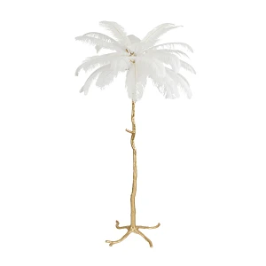 Lampa podłogowa emu pióra białe 170 cm Lampa podłogowa emu pióra białe 170 cm