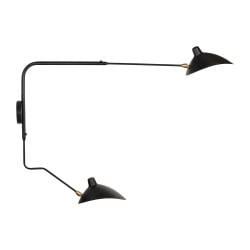 Lampa ścienna crane-2w s czarna 110 cm