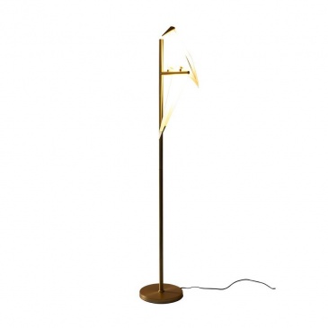 Lampa stojąca BIRD LED złota 155 cm