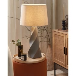 Lampa stołowa belaya ceramika szary