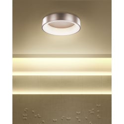 Lampa sufitowa led metalowa jasnobrązowa dawei