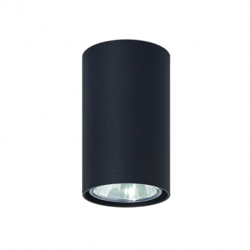 Lampa Tuba natynkowa Simba czarna średnica 6 cm