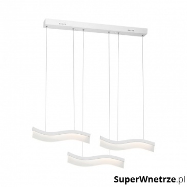 Lampa wisząca 100x100cm Milagro Wave biało-srebrna