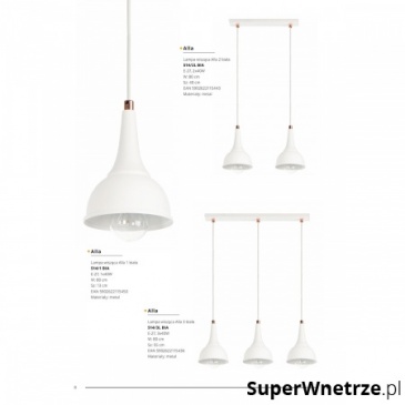 Lampa wisząca Alla 3 Lampex czarna