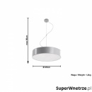 Lampa wisząca Sollux Lighting Arena szara