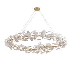 Lampa wisząca botanika złoto biała 150 cm