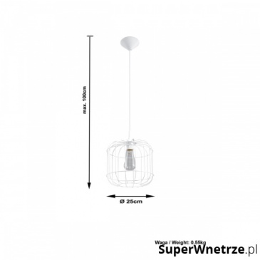 Lampa wisząca Sollux Lighting Celta biała