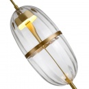 Lampa wisząca CHAPLIN 200 mosiądz - LED, szkło