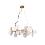 Lampa wisząca CHIC-9, biało złota 75 cm