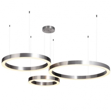 Lampa wisząca CIRCLE 40+60+60 LED nikiel na 1 podsufitce