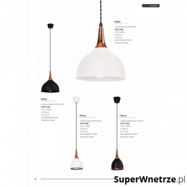 Lampa wisząca Dora czarna