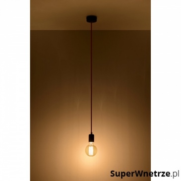 Lampa wisząca Sollux Lighting Edison czarno-biała