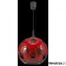 Lampa wisząca 80x21cm Lampex Football czerwona