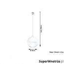 Lampa wisząca 30x30cm Sollux Lighting Gino biała