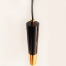 Lampa wisząca Step into design Golden Pipe-1 czarno-złota