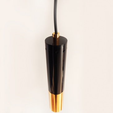 Lampa wisząca Step into design Golden Pipe-1 czarno-złota