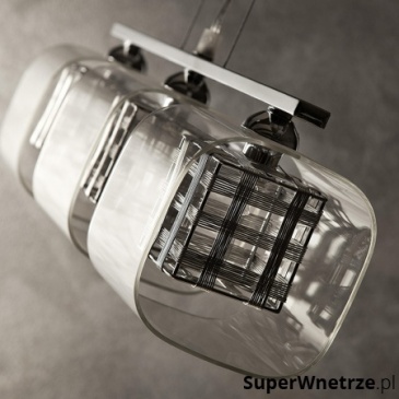 Lampa wisząca Hawana 3 Lampex srebrna