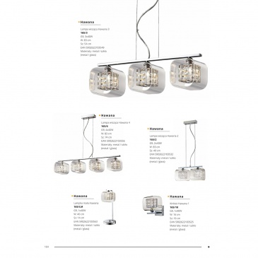 Lampa wisząca Hawana 3 Lampex srebrna