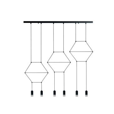 Lampa wisząca LINEA-6 LONG czarna 100 cm